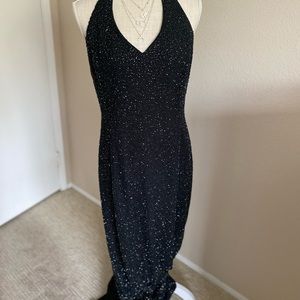 Beaded Little Black Gown